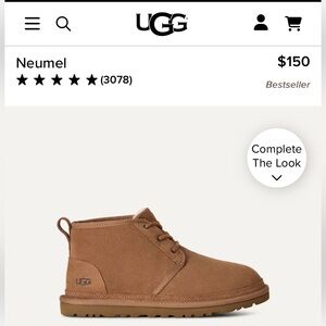 UGG Neumel Chukka Boots - Chestnut Size 12